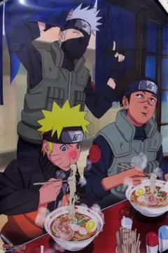 【公式】NARUTO 疾風伝 A2クリアポスター ナルト イルカ カカシ 一楽