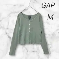 【GAP】美品✨リブクロップドトップス 2way リブニット ショート丈 着回し