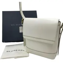 タグ付き BURBERRY/バーバリー レザー ショルダーバッグ ノバチェック