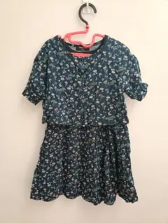 コムサイズム　3way 110cmネイビー 花柄 半袖ワンピース