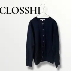 CLOSSH I クロッシー　ネイビー LLサイズ 長袖カーディガンレディース