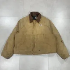 【激レア】フード着脱可 ボア 短丈 カーハート ダックジャケット サンドストーン