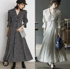 SNIDELビッグカラークラシカルワンピースMアイボリー１サイズ