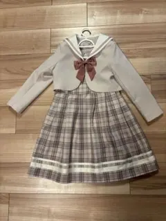 セーラージャケット+チェックワンピースのセット