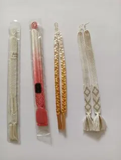 羽織紐 4本セット 正絹 組紐