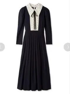 snidel ブラウスカラードッキングニットワンピース