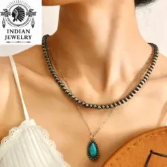ネックレス ターコイズ メンズ アメカジ インディアンジュエリー 重ね付け