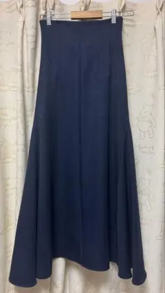 SNIDEL ネイビーフレアロングスカート
