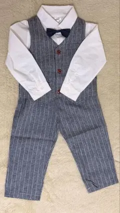 子供 キッズ ベビー フォーマルスーツ グレーストライプ 入園式 結婚式 お祝い
