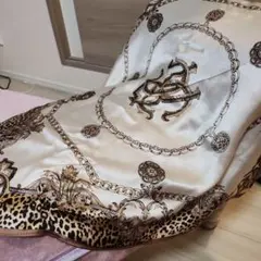 シルク レオパード柄 スカーフ 53cm