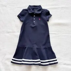 Polo Ralph Lauren☆ポロワンピース 裾フレア ネイビー 半袖のサムネイル