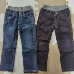 長ズボン　デニム　ジーンズ　2本セット　サイズ100