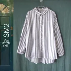 美品　SM2／サマンサモスモス★　ストライプ　薄手シャツ　F