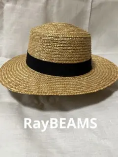 試着のみ】Ray beams 麦わら帽子 カンカン帽 ストローハット