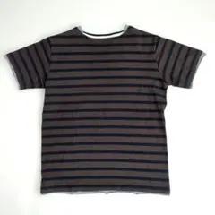 CIAOPANIC TYPY　レイヤード　ボーダーTシャツ ブラウン×ネイビー
