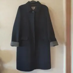 組曲　コート　ネイビー　紺　7号　9 号　ダブルフェイス　ウール