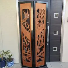 稀少 Aiken Drum 藤本将 ウッドバッグ 六角形 くり抜き技法 ア－ト 
