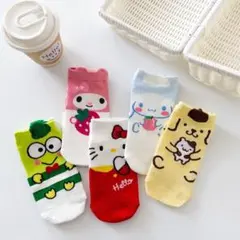 新品♡サンリオ♡キャラクターソックス 靴下5足セット