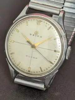 SEIKO SUPER ANTIMAGNETIC 手巻き時計 1950年代の物 - メルカリ