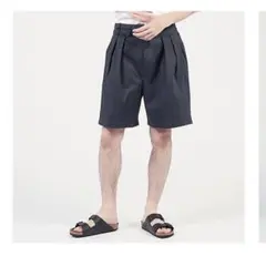 ポリエステル ダブルバックルショーツ トゥモローランド パンツ ネイビー　グルカのサムネイル