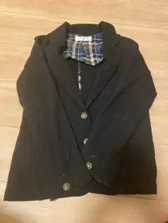 黒 ジャケット チェック裏地　Mサイズ