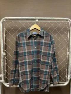 【美品】70sペンドルトン ネルシャツ　グリーン系　Sサイズ