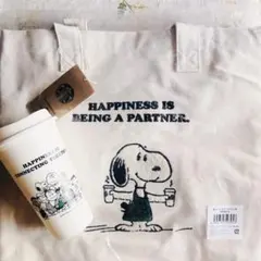 新品　スターバックス　PEANUTS   トートバッグ　カップ