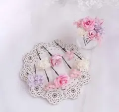 ま*い様 結婚式　ヘアアクセ