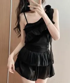 フリルワンピース水着レディース体型カバー