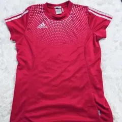 新品未使用adidas CLIMALITE 赤 トップス UK10 Mサイズ