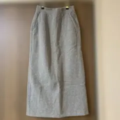 GU ジーユー スウェットナロースカート グレー L