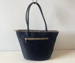 極美品◎英国王室御用達ブランド DAKSダックス ナイロントートバッグ　黒のサムネイル