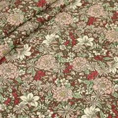 コーデュロイ生地 綿100％ シャツコール 有輪商店 YUWA 花柄 ピオニー