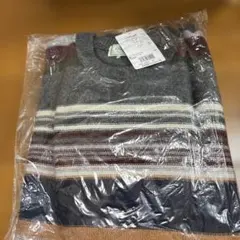 Crocodile マルチボーダー 長袖ニット LLサイズ 新品のサムネイル