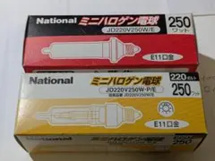 National ミニハロゲン電球 JD220V250W/E 2個セット