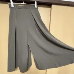 ガウチョパンツ ワイドパンツ ブラウン