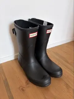 新品未使用　HUNTER ブラック 長靴 バックル付き　24cm
