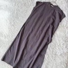新品】ELURAエルーラサラサラリラクシーワンピース ダークブラウン