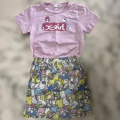 120サイズ 女の子 エックスガール サンリオ ワンピース