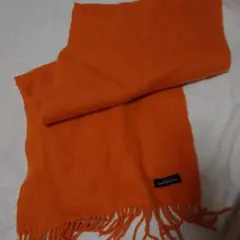UNITED ARROWS オレンジ マフラー フリンジ付き
