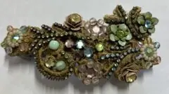 【ミハエルネグリン】花とビーズのバレッタ