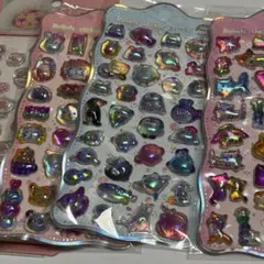 立体シール4枚セット　ボンドロ風　きゅるるん　キャンディシール