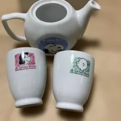 専用です。スヌーピー ティーポット 湯呑みセットSanwa Bankノベルティ