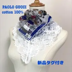 訳あり】PAOLO GUCCI パオロ・グッチ 花柄 大判スカーフ - メルカリ