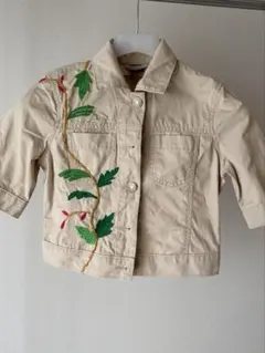 GAP ベージュ刺繍ジャケット XXS