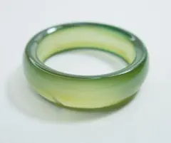 天然石緑瑪瑙 グリーンアゲート 幅広バングル 天然縞模様 直径5.9cm