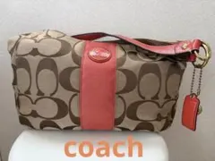 COACH シグネチャー ストライプ トートバッグ オレンジ F19281