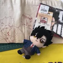 ハイキュー　音駒　孤爪研磨　黒尾鉄朗　トートバッグ　ぬいぐるみ　ハンカチ　セット