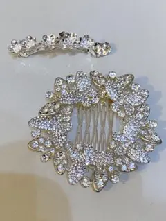 ヘアアクセ　クリスタル