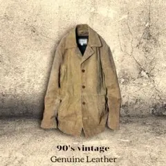 90s スエードレザー カーコート 鬼フェード グランジ 雰囲気系 Y2K
